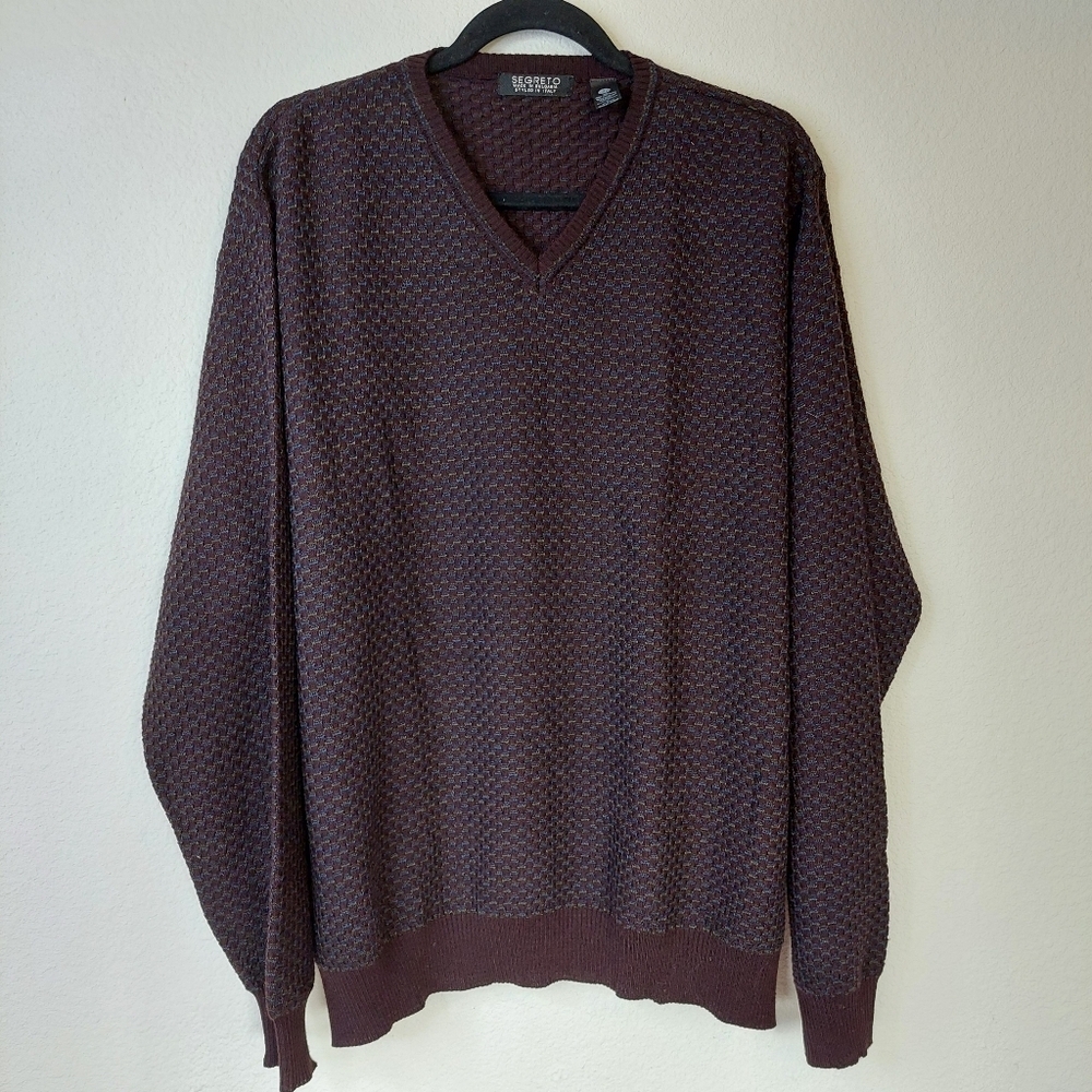 Segreto New Wool V-Neck Longsleeve Sweater‎ Size XL